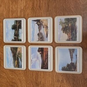 PIMPERNEL Vintage English Countryside Coasters, Set of 6, Made in England